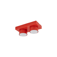 Dwupunktowa czerwona lampa sufitowa BRIX RED 2xGX53 Tk Lighting 11292