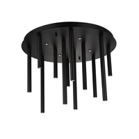 Nowoczesna czarna lampa sufitowa do salonu ILIOS 12 TOP 3-STEP DIMM BK AZZARDO AZ5753
