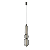 PUMA lampa wisząca 14cm czarny 15W LED 3000K klosz biały Candellux 33-35363