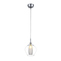 Lampa wisząca z podwójnym kloszem AMBER MILANO 1 CLEAR AZZARDO AZ3074