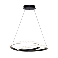 Lampa wisząca czarna zawijana LED 3000K/4000K/6000K Zalto Italux PND-12436-BK