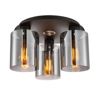 Lampa sufitowa potrójna czarna SARDO Italux SPL-5581-3SC-BK-SG