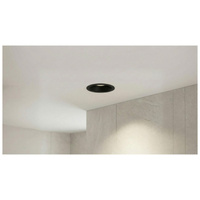 Czarne okrągłe oczko podtynkowe o średnicy 8,2cm MIRT IP65 15W LED  3000K BK AZZARDO AZ7095