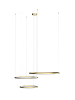 Lampa wisząca złota HALO PENDANT 120+100+80 LED AZzardo AZ5350 sterowana pilotem