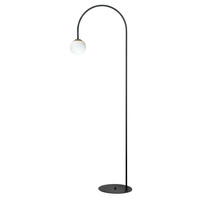 Lampa podłogowa czarna łukowa z kulistym kloszem BOW 1xE14 Zuma Line 1280