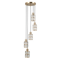 Lampa wisząca Alma złota 5xE27 Italux PND-40668-5-HBR