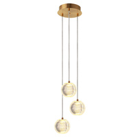 Lampa wisząca Brillant 3 złota LED CCT Light Prestige LP-3303/3P GD
