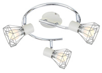 VERVE LAMPA SUFITOWA SPIRALA 3X40W E14 BIAŁY ABAŻUR CHROM Candellux 98-61355
