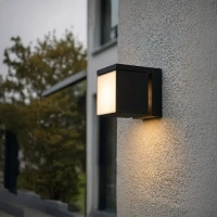 Kinkiet na elewacje czarna kostka CUBIC IP54 18W 3000K BK AZZARDO AZ6687