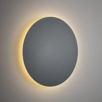 Okrągły metalowy płaski kinkiet 35cm w kolorze szarego błękitu - podświetlenie ściany RING LED L 3000K Nowodvorski 12664