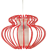 IMPERIA LAMPA WISZĄCA 1X60W E27 520X420 DUŻA CZERWONA PROMOCJA Candellux 31-36578