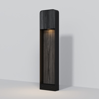 Słupek ogrodowy 68cm z wstawkami z ciemnego drewna LED 3000K Porte O481FL-L7BWD3K Maytoni