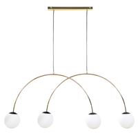 Rozłożysta lampa wisząca złota 4-punktowa - podwójny łuk BOW 4xE14 Zuma Line 1219