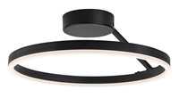 Okrągły czarny ring sufitowy LED 40cm ze zmienną barwą światła  Isaure Rabalux 71302