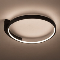 Lampa sufitowa czarny pierścień 40cm LED LUNA 18W 4000K Milagro ML1843