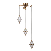 Lampa wisząca Fuente złota LED 3000K Italux PND-34395-3-HBR