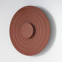 Płaski okrągły 40cm kinkiet ozdobny w kolorze auburn LED RIPPLE WALL 40 AUBURN AZZARDO AZ6580