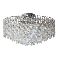 Lampa sufitowa kryształowa chrom o średnicy 60cm 11xE14 BURANO 60 TOP CH Azzardo AZ6910