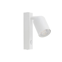 Kierunkowy kinkiet w kolorze białym z wbudowanym przełącznikiem NEX WHITE 1XGU10 Tk Lighting 11365