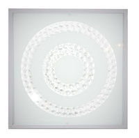LUX LAMPA SUFITOWA PLAFON 29X29 16W LED 4000K SATYNA PODWÓJNY RING Candellux 10-64516