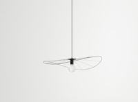 Lampa wisząca ESKOLA 70cm czarna metalowa THORO Sollux Lighting TH.010CZ