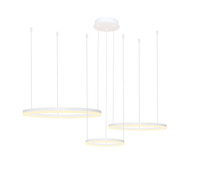 Lampa wisząca biała HALO PENDANT 80+60+40 LED AZzardo AZ4971 sterowana pilotem