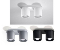 Lampa sufitowa, oprawa podwójna walec ORBIS Sollux Lighting SL.0054 SL.0055 SL.0056 - kolor do wyboru