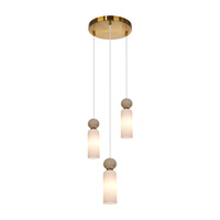 Lampa wisząca Santos mosiężna 3xG9 Italux PND-95331-3-BRSS
