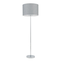 Lampa podłogowa chromowana z szarym abażurem 47cm 1xE27 HOTEL MOOD Nowodvorski 11790