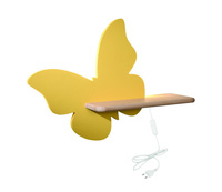 BUTTERFLY LAMPA KINKIET 5W LED 4000K IQ KIDS Z PRZEWODEM Z WŁ. I WTYCZKĄ ZŁOTY Candellux 21-85153